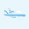 Airplane Transportation Air Tourism Web Banner