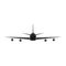 Airplane travel vector icon illustration transportation solid black. Aircraft symbol and fly plane transport isolated white