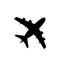 Airplane trendy icon. Silhouette plane. Vector illustration