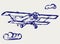 Airplane vector sketch