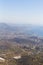 Airplane view of Athens and the outskirts 