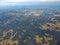 Airplane view of the lakes and swamps of the Arctic tundra. Varandey, Zapolyarny