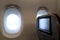 Airplane window seats view