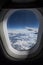 airplane window sight during flight