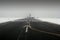 Airplane wing aircraft landing in snow