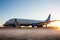 Airplanes in the airport apron