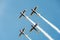 Airplanes on airshow