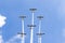 Airplanes on airshow. Aerobatic team performs flight at air show in Krakow, Poland.