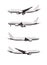 Airplanes isolated on white