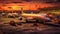 Airplanes Parked At The Airport Runway Background Selective Focus