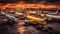 Airplanes Parked At The Airport Runway Background Selective Focus