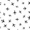 Airplanes silhouettes seamless pattern. Vector EPS10.