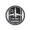 Airport and airplane icon of aircraft and aviation