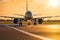 Airport anticipation, Airplane prepares to take off on runway