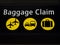 Airport baggage claim sign