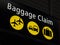 Airport baggage claim sign