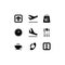 Airport black icons