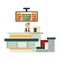 Airport Check-in Counter flat icon. Colored vector element from airport collection. Creative Airport Check-in Counter
