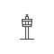 Airport control tower outline icon