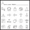 Airport Element Line Icon Set2.Mono pack.Graphic logo set