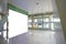 Airport exit door glass wall corridor wall lightboxes