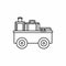 Airport freight loader icon, outline style