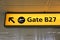 Airport gate signs