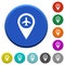 Airport GPS map location beveled buttons