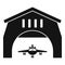 Airport hangar icon, simple style