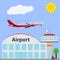 Airport icon, vector illustration.