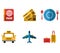 Airport Icons Flat Set