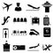 Airport icons set