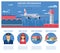 Airport Infographics Design Template