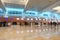 Airport interior hall with reflection on floor