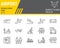 Airport line icon set