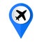 Airport location icon.  Vector illustration