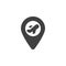 Airport location pin vector icon