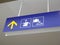 Airport lost-and-found and baggage check signs