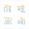 Airport new normal gradient icons set
