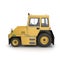 Airport Push Back Tractor. 3D illustration isolated on white background, front view