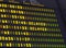 Airport schedule signboard delayed flight