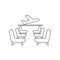 Airport Seat place, waiting area icon. Element of Airport for mobile concept and web apps icon. Outline, thin line icon for