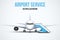 Airport service vector illustration.