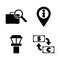 Airport Services. Simple Related Vector Icons