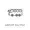 airport shuttle linear icon. Modern outline airport shuttle logo