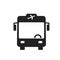 Airport shuttle silhouette icon