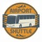 Airport Shuttle stamp or sign symbol