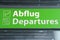 Airport sign - departures