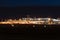 Airport Terminal of Stuttgart (Germany) at dusk