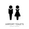 airport toilets icon in trendy design style. airport toilets icon isolated on white background. airport toilets vector icon simple